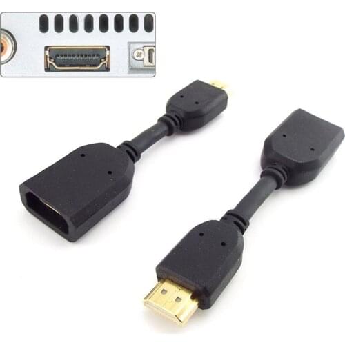 2pcs M-F Swivel Adapter Converter 11cm Mini HDMI-compatible Cable Rotation Connector Male to Female for HD 4K 2.0 Version