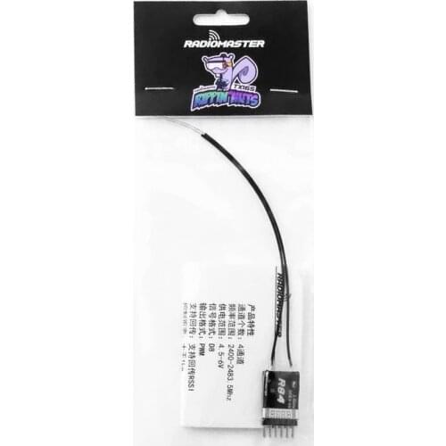 2PCS RadioMaster 2.4G R84 4CH R86C 6CH R88 8CH Frsky D8 Compatible PWM RSSI Mini Receiver for Frsky Radiomaster Transmitters