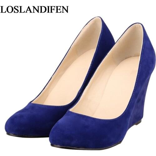 2020 New Arrival Women Spring Summer Autumn Shoes Fashion Comfortable Casual Women Wedge Heels Shoes Work Shoes NLK-C0164