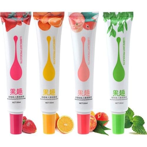 50ML Edible Water Based Lubricant Fruit Silk Touch Oral Lube Anal Gel Vagina Body Massage Oil Cream Adult Sex Toys For Women