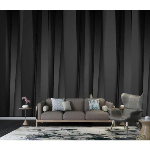 Beibehang custom papel de pared 3d Black white gray 3D stripes wallpapers for living room 3D wall papers home decor decoration