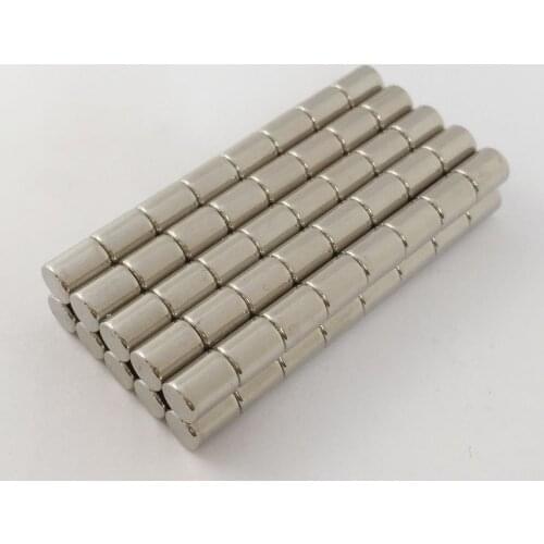 Cylinder Magnet 50pcs Dia5x7mm Neodymium Magnets disc fridge magnet Neo Rare Earth Magnetic Curtain Rods N35 50pcs/lot