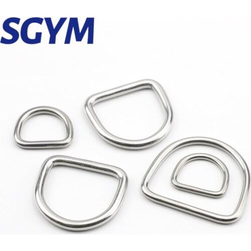 D Ring 304 Stainless Steel Polished Welded 15 20 25 30 40 50mm Width Dog/Pet Collars Buckle Accessories Marine Hardware