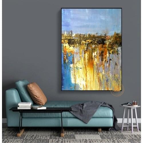 Handmade decorativo canvas moderno abstract living room canvas art landscape oil painting for bedroom picture home decor art