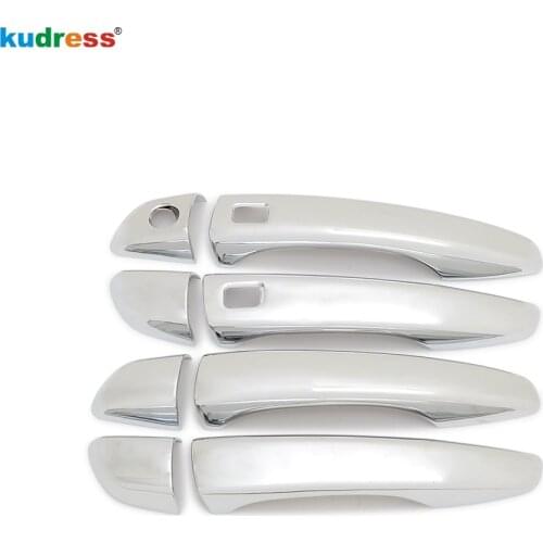 For Peugeot 3008 GT 2017-2020 ABS Chrome Door Handle Cover Trim Decoration Auto Accessories Car Styling Door Handle With 3 Holes