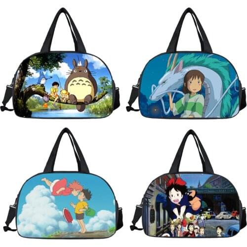 Cartoon Totoro Travel Bag Big Capacity Men Hand Luggage Travel Duffle Bags Women Multifunctional Travel Bags Organizer Package