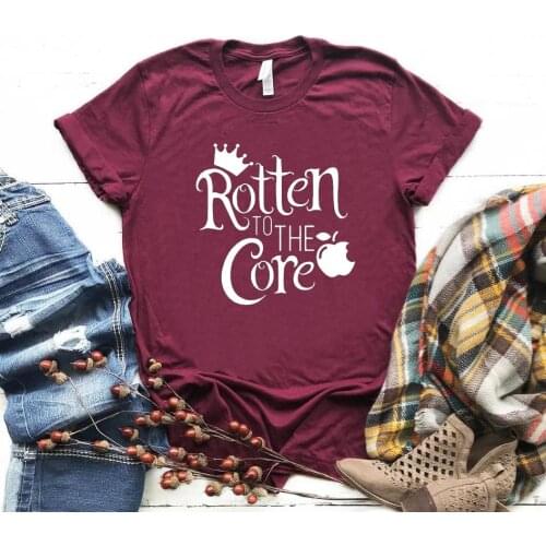 Rotten to the core evil queen Print Women tshirt Cotton Casual Funny t shirt For Lady Girl Top Tee Hipster Drop Ship NA-193