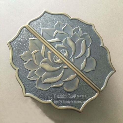 Chinese antique semicircular glass door handle door handle door handle door bronze Lotus Hotel