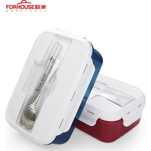 1000ml Microwavable Japanese Lunch Box Food Storage Container Bento With Spoons Chopsticks for Kids Children