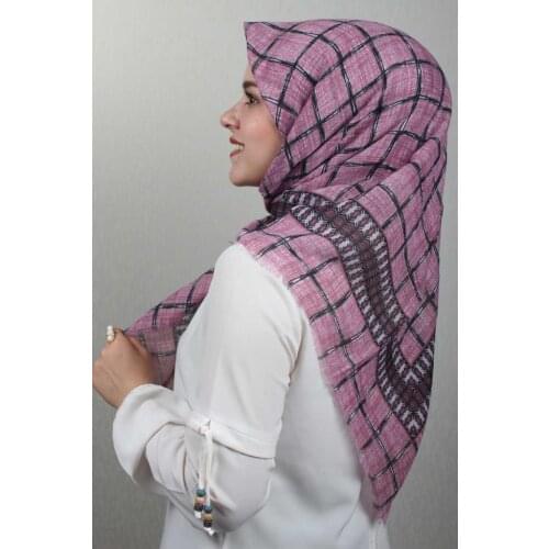 ERİPEK PATTERNED LINEN FLAMLI SCARF-PATTERN-14-AVAILABLE in