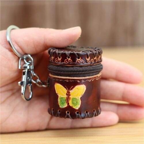 2020 new product creative small bucket bag pendant jewelry box storage box bluetooth headset mini bag seal u disk leather bag zi