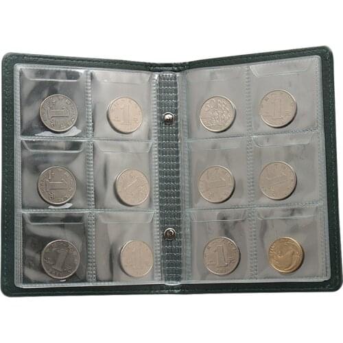 New arrival PU Commemorative Coin Collection Volume case storage book Empty Coin Folder Hold 45mm 60 Pieces Coins Drop Shipping