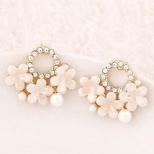 Wholesale Free Shipping New Fashion High Quality Shell Flower Stud Earring For Women