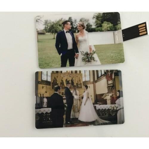 Wholesale Print DIY Customized Wedding Photo Card USB 2.0 4GB 8GB 16GB Flash Pen Driver For Popular Gifts (We recommend 10 Pics)