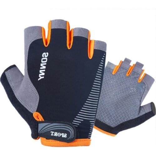 1Pair Half Finger Cycling Gloves Anti-slip Anti-sweat Gel Bicycle Riding Glove Shock Proof Road Mountain Bike Gloves for Men