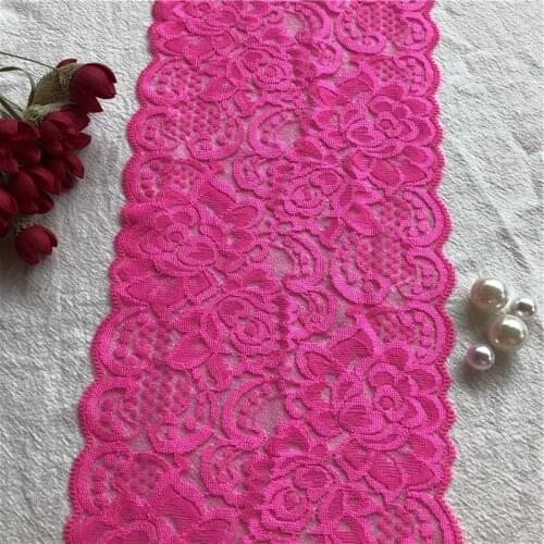 Peach pink elastic E1171 lace ribbon tape diy apparel sewing & fabric handmade material lace trimming garment accessories 15cm