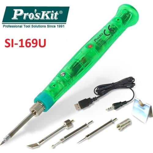 Proskit SI-168U SI-169U USB Powered Soldering Iron 8W 5V USB Electric Soldering Pen Welding Gun Small Mini Portable