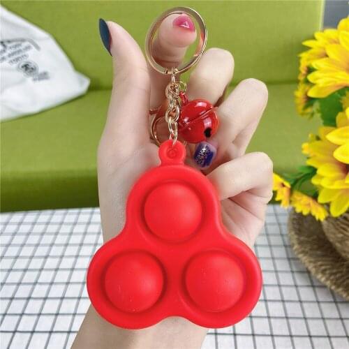 Simple Dimple Toy Push Pop Bubble Stress Relief Hand Toys Keychain Exercise Fingers Tool Autism Special Need
