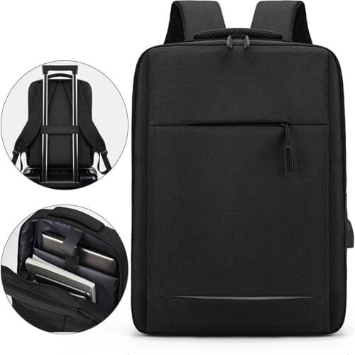 Business Travel Backpack Korean Style 14 Inch Laptop Backpack with USB Charging Port for Men Water Resistant College School Bags