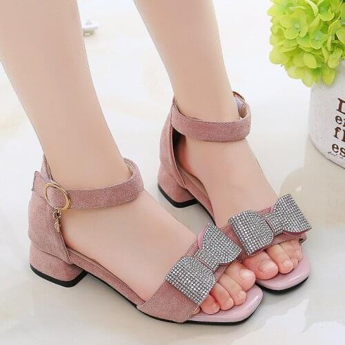 Princess Sandals for Wedding And Party Dance Summer Big girls sandal Kids Sandal chaussure fille pink Red