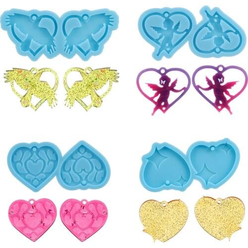 Earring Epoxy Resin Silicone Mold Earrings Pendant Molds for DIY Craft Resin Jewelry Making Accessories Decoration Keychain