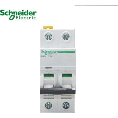 Schneider electric Mini Circuit Breaker Acti 9 iC65N 2p D type 1A 2A 3A 4A 6A 10A 16A 20A 25A 32A 40A 50A 63A AC A9F19