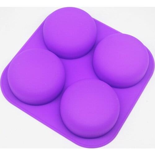Silicone mould 4 cavity round shape soap mold handmade craft tools