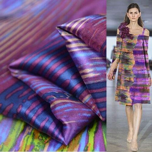 Special silk fabric 100% pure silk fabric colorful stripe design very soft 16momme 140cm width,SFF053