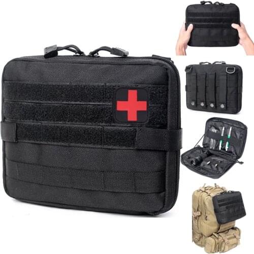 Military Tactical Molle Medical First Aid Pouch Outdoor Sport Nylon Multifunction Backpack Accessory Army EDC Hunting Tool Bag