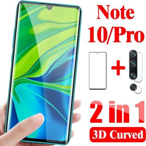 2-in-1 camera glass for xiaomi mi note 10 pro Tempered glass Lens protective glass on xiaomi mi note 10 Pro Screen protector