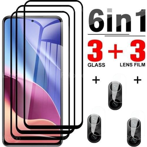 6 in 1 Camera Protector Glass For Xiaomi Redmi K40 Pro Plus On Xiami Redmy K 40 40Pro Phone Transparent Screen Full Cover Film
