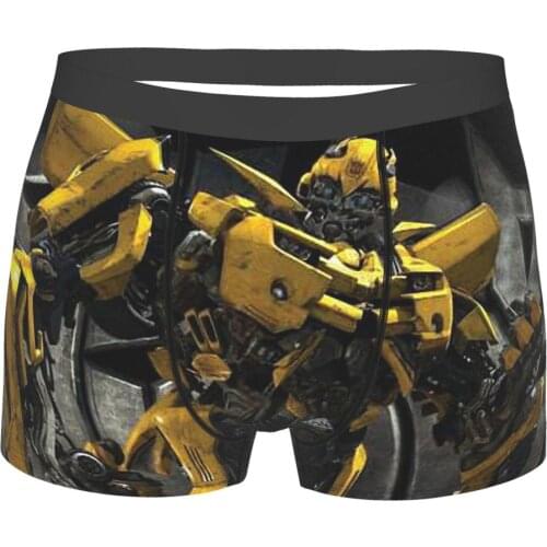Yellow Transformers Science Fiction Action Film Underpants Homme Panties Mens Underwear Print Shorts Boxer Briefs