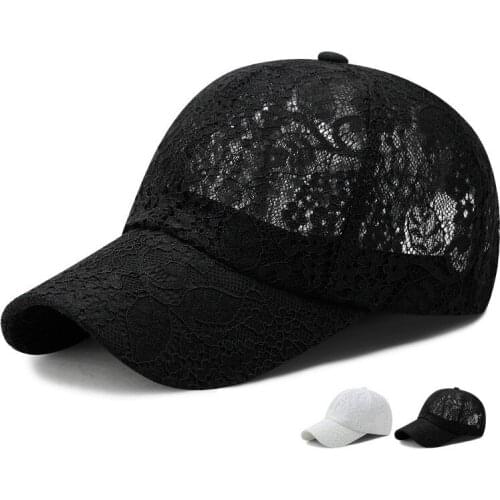 Women Summer Lace Hat Baseball Cap Breathable Mesh Girls Hip Hop Female Caps Adjustable
