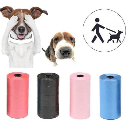 1/5Roll Biodegradable Pet Cat Dog Waste Poop Bag Portable Pet Garbage Waste Pick Up Bag Outdoor Travel Pet Cleaning Supply