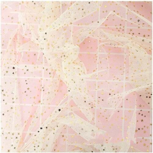 160cm*100cm/pc Star Mesh Fabric Handcraft Dress Clothing Wedding Party Decoration Cloth Sequined Tulle Fabric Sewing Materials