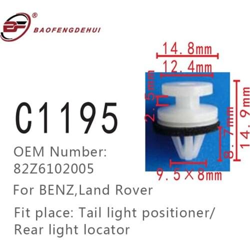 Auto Fastener Clip For BENZ,BMW,GM,Ford,Chrysler tail light positioner Lower vent pipe set bumper clips