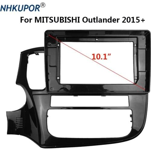 10.1" 2 Din Car Radio Dashboard Fascia for Mitsubishi Outlande 2015+(Left Wheel) Stereo Panel Mounting Bezel Faceplate Holder