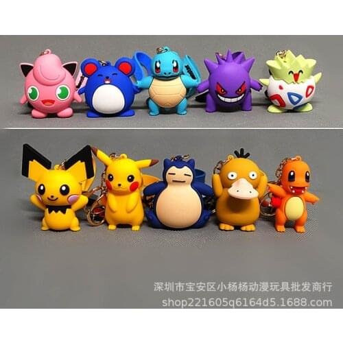 Pokemon Go Keychain Pikachu Pick Key Chain Ring Action Figure Comic Monster Model Toy Pokemon Anime Figure Doll Pokemon Figurine