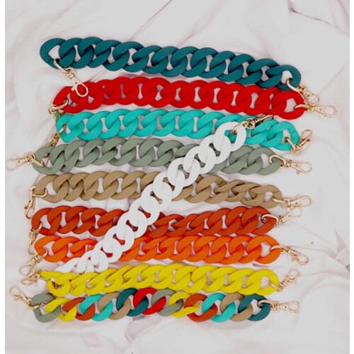 38-60cm Acrylic Resin Chain Bag Strap For Handbag Handles Women Pouch Purse Chain strap Acrylic Plastic Chain Bag Accessories