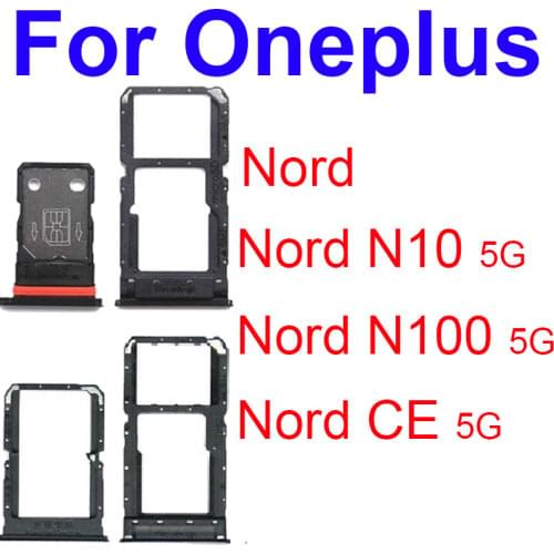 Sim Card Tray Holder For Oneplus 1+ Nord N10 5G Sim Slot Socket SD Card Memmory Reader Flex Cable Replacement Repair Parts