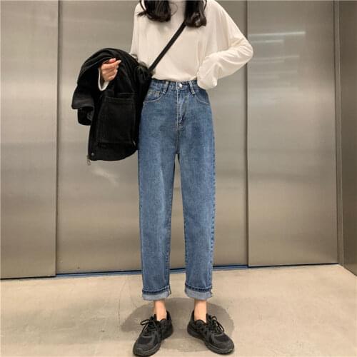 Jeans Women High Waist Denim Vintage Straight Streetwear Leisure All-match Females Trousers Fashion Harajuku Jean for Girls New