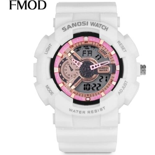 FMOD Brand Men Sports Watches Dual Display Analog Digital LED Electronic Quartz Wristwatches Military Watch