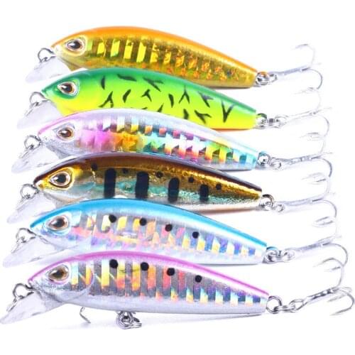 HENGJIA 5.5cm-6.6g Sinking fishing lures Minnow bait 6 colors for choose minnow quality professional minnow