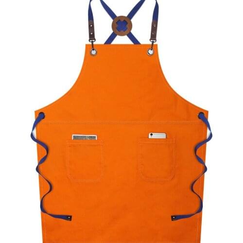 Canvas apron, milk tea shop, flower shop, painting, coffee shop, catering kitchen, custom logo of work clothes