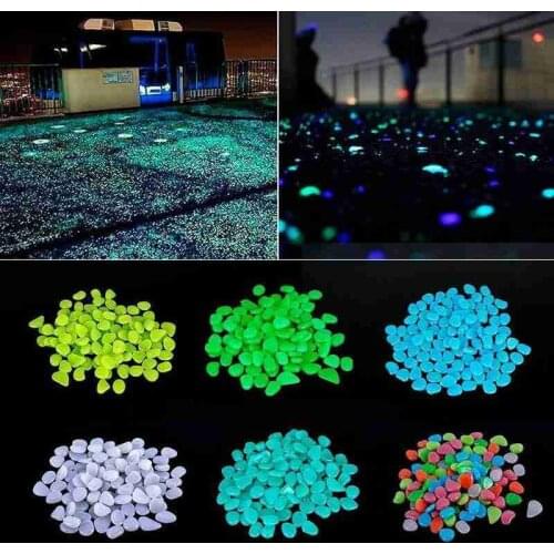 100pcs Stones Glow In Dark Decorative Glowing Stones Rocks For Walkways Path Fish Tank Decoration Accessories Garden Decoration