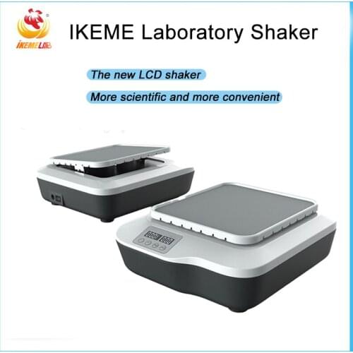 IKEME The New Laboratory Shaker Dual LCD Display Oscillator Mixer Adjustable Speed Orbital Shaker Lab Equipment 110/220V