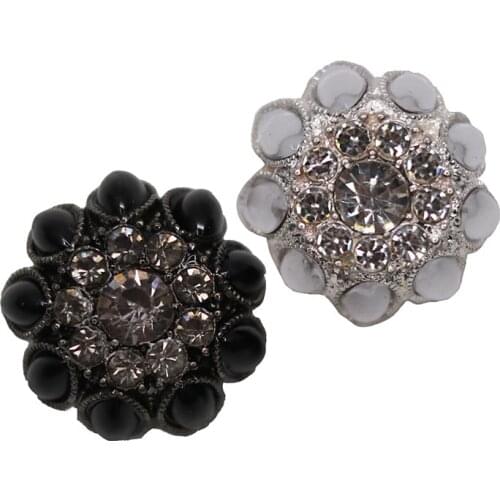 Good quality 25mm metal rhinestones button with sweater coat decoration button accessories DIY 1Pcs/Lot SP-0102