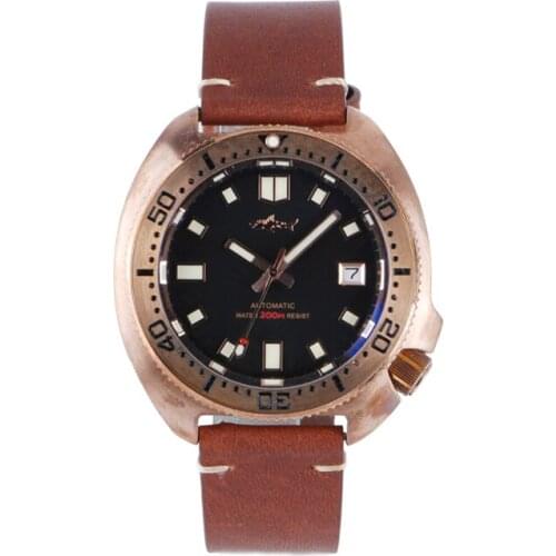 Heimdallr Mens Diver Watches Men Automatic Watch Bronze Turtle Mechanical Wristwatch 200M Waterproof C3 Luminous NH35 Sapphire