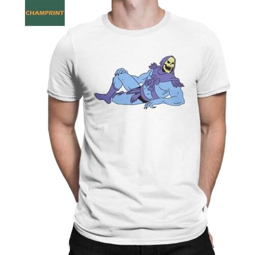Mens T-Shirts Sexy Skeletor He-Man Funny Cotton Tees Short Sleeve Masters Of The Universe T Shirts Round Collar Clothes Gift