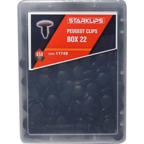 Clip Set 650 Piece 7518 Co for Peugeot Box 22 + Car fastener-Push Pin-Trim Rivet